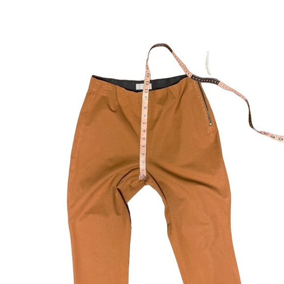 Everlane Cocoa Brown Flat Front Ankle Stretch Business Casual Crop Pants 12 - Picture 4 of 8